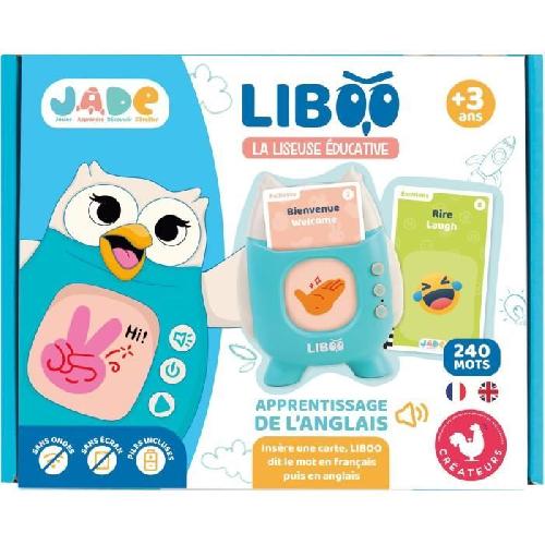 Jeu D'apprentissage Liseuse Liboo - JADE - Français - Anglais - 240 Mots - Jeu Educatif - Piles Incluses - Vocabulaire - Apprentissage - Design Français