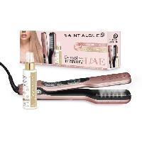 Lisseur - Pince - Fer A Lisser SAINT ALGUE Coffret Lisseur vapeur Demeliss TITANIUM Love Edition Couleur GOLD ROSE + Soin nourrissant 100ml Kera-PROTEIN