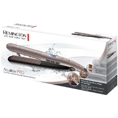 Lisseur - Pince - Fer A Lisser Lisseur REMINGTON S7972 Aqualisse PRO ? jusqu'a 230° - 10 températures ? arret automatique ? pochette de rangement