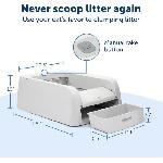 Bac A Litiere Litiere autonettoyante - PETSAFE - CLUMPING - Connecte - Blanc