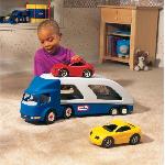 Vehicule Miniature Assemble - Engin Terrestre Miniature Assemble Little Tikes - Grand Porte-Voitures avec 2 Voitures de Sport - A partir de 3 ans