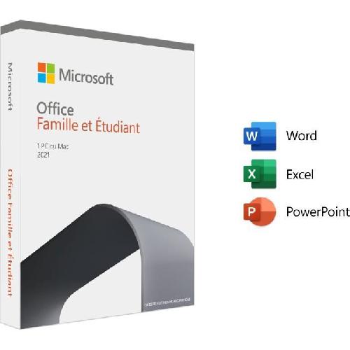Logiciel Bureautique - Utilitaire Logiciel Microsoft Office Famille et Etudiant 2021 - 1 PC ou Mac