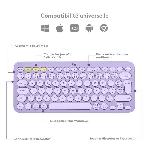 Clavier D'ordinateur Logitech - Clavier sans fil K380 - Lavender Lemonade