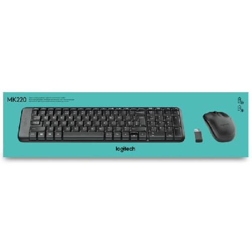 Pack Clavier - Souris LOGITECH Ensemble Clavier Souris MK220 - AZERTY - Sans Fil