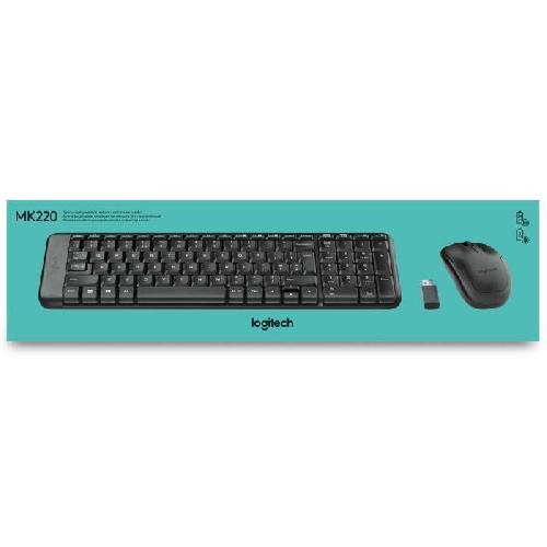 Pack Clavier - Souris LOGITECH Ensemble Clavier Souris MK220 - AZERTY - Sans Fil