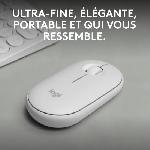 Souris LOGITECH - Souris sans fil - Pebble Mouse 2 M350s - Blanc - (910-007013)