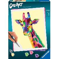 Loisirs Creatifs Et Activites Manuelles CreArt Girafe 24x30 cm - Peinture par numéros ? Des 12 ans ? Ravensburger - 28993