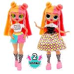 Poupee LOL Surprise OMG - Poupée Mannequin 24 cm - Neonlicious - 2 tenues avec peigne et accesoires - Dés 4 ans