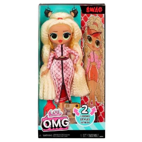 Poupee LOL Surprise OMG - Poupée Mannequin 24 cm - Swag- 2 tenues avec peigne et accesoires - Dés 4 ans