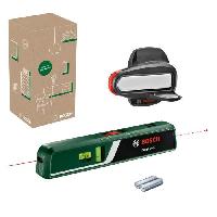 Longueur (telemetre - Laser Mesureur) Niveau laser a bulle EasyLevel de Bosch avec support mural (ligne laser pour un alignement flexible sur les murs et point laser