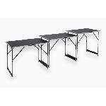 Lot de 3 tables a tapisser - MEISTER - Tables multifonctions - En aluminium - Hauteur réglable