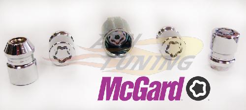 Antivol 12x150 Lot de 4 Ecrous - 12x150 - L32.5 - H21 - Conique - Chrome - Antivol de Roues - 24557SU