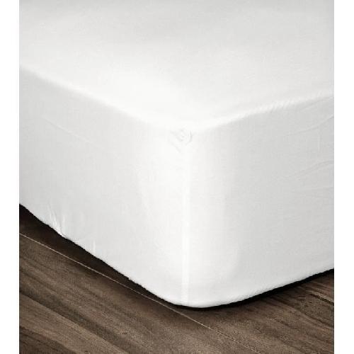 Drap Housse LOVELY HOME Drap Housse 100% Coton 160x200cm - Bonnet 35cm - Blanc