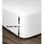 Drap Housse LOVELY HOME Drap Housse 100% Coton 180x200cm - Bonnet 35cm - Blanc