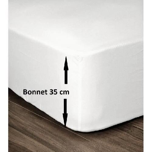 Drap Housse LOVELY HOME Drap Housse 100% Coton 180x200cm - Bonnet 35cm - Blanc