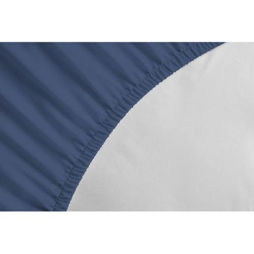 Drap Housse LOVELY HOME Drap housse - 140 x 190 + 30 cm - 100% coton - Bleu