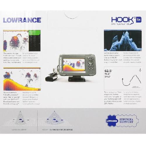 LOWRANCE Sondeur Hook2-5X GPS avec Sonde TA 2D-Downscan