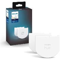 Luminaire D'interieur Module d'interrupteur mural - PHILIPS HUE - Pack de 2 - Blanc - Compatible Alexa - Intérieur