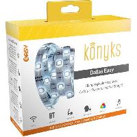 Luminaire D'interieur Ruban LED connecté Wi-Fi + BT. Couleurs RGB + Blance réglable. longueur 3m - Konyks Dallas Easy