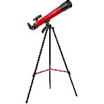 Telescope Lunette astronomique 45/600 AZ - BRESSER JUNIOR - Grossissement jusqu'a 100x - Trépied réglable en hauteur - rouge