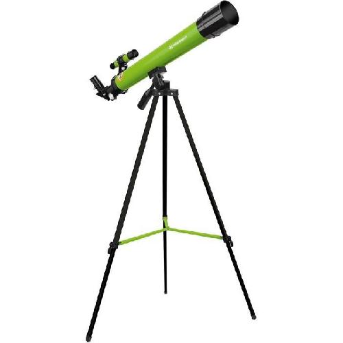 Telescope Lunette astronomique 45/600 AZ - BRESSER JUNIOR - Grossissement jusqu'a 100x - Trépied réglable en hauteur - vert