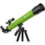 Telescope Lunette astronomique 45/600 AZ - BRESSER JUNIOR - Grossissement jusqu'a 100x - Trépied réglable en hauteur - vert