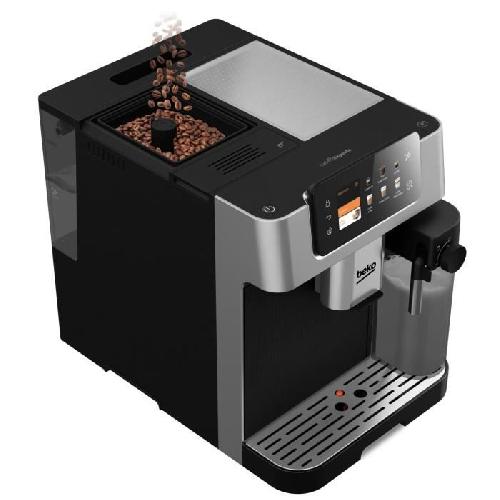 Machine A Cafe Expresso Broyeur Machine a café avec broyeur - BEKO - CEG7348X - 1350 W - 250g de grains - Noir / Silver