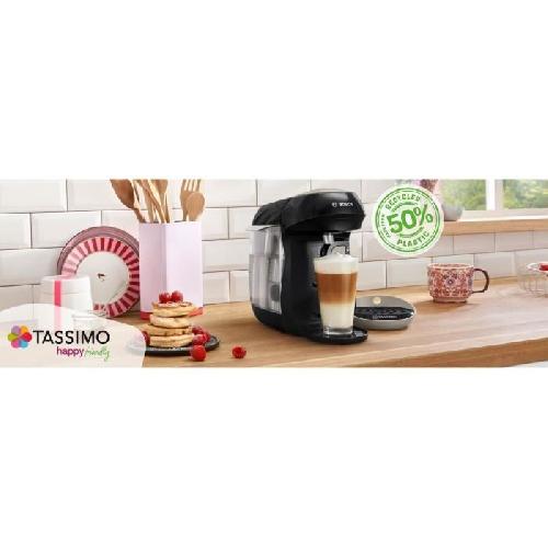 Machine A Expresso Machine a café - BOSCH - TAS109E - Tassimo Happy - 1400 W - 0.7 L - Noir / Creme