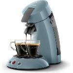 Machine a cafe dosette SENSEO ORGINAL Philips HD6553-21. Booster d'aromes. Crema plus. 1 ou 2 tasses. Bleu Gris