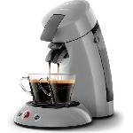 Machine a café dosette SENSEO ORIGINAL Philips HD6553/71. Booster d'arômes. Crema Plus (mousse plus dense). 1 a 2 tasses. Gris