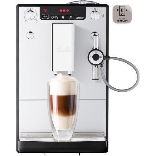 Combine Cafetiere-expresso Machine a cafe expresso avec broyeur MELITTA Solo et Perfect Milk E957-203 - Argent - 15 bars - 1400 Watts