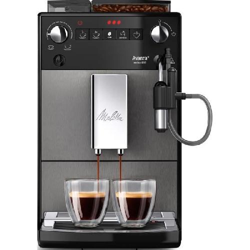 Combine Cafetiere-expresso Machine a café - MELITTA - Avanza F270-100 - Réservoir d'eau 1.5 L - Réservoir a grains 250 g - 1450 W - Gris titanium