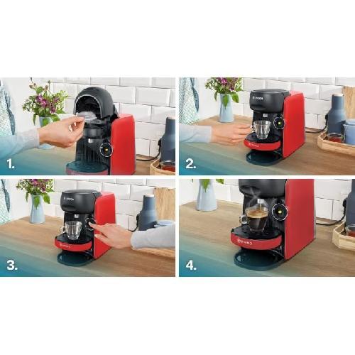 Machine A Expresso Machine a café multi-boissons - BOSCH TASSIMO - TAS163E - T16 Finesse - 1400 W -  0.7 l  - Rouge