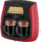 Cafetiere Machine a café - SENCOR - SCE 2101RD - 0.3 L - 500 W - 2 tasses incluses - Rouge