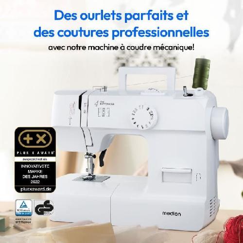 Machine A Coudre Machine a Coudre - MEDION - SM 70 - 71W - 12 Points - 700 tr/min - LED - Blanc