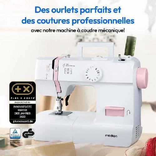 Machine A Coudre Machine a Coudre - MEDION - SM 70 - 71W - 12 Points - 700 tr/min - LED - Rose