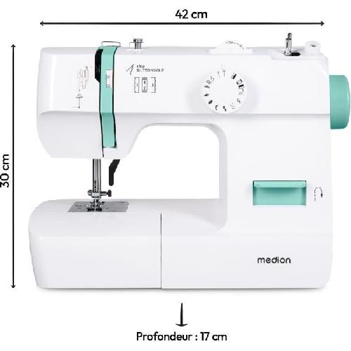 Machine A Coudre Machine a Coudre - MEDION - SM 70 - 71W - 12 Points - 700 tr/min ? LED - Turquoise