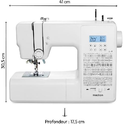 Machine A Coudre Machine a Coudre Numerique - MEDION - SD 36 - 38W - 270 Points - 700 tr-min - LED - Blanc