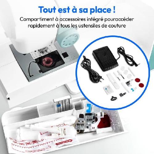 Machine A Coudre Machine a Coudre Numerique - MEDION - SD 36 - 38W - 270 Points - 700 tr-min - LED - Turquoise