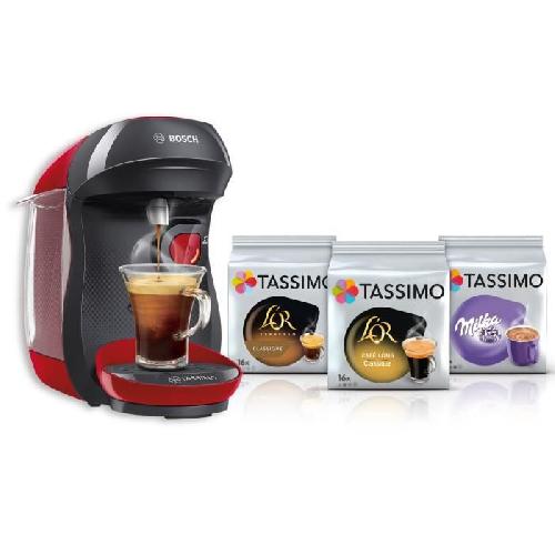 Machine A Expresso Machine a dosette BOSCH TASSIMO HAPPY TAS1003 Rouge