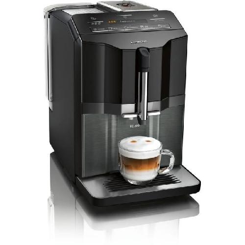 Machine A Cafe Expresso Broyeur Machine a espresso Auto SIEMENS EQ.300 TI355209RW - Inox foncé et noir lustré - 1300 W - 15 bars - 5 boissons