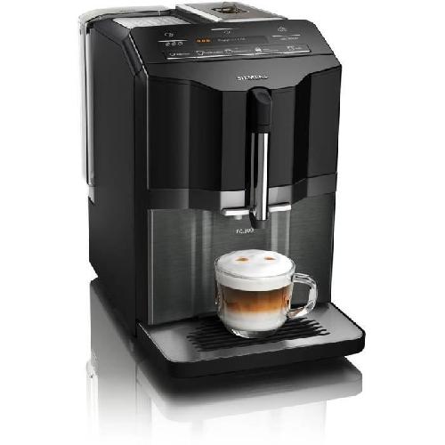 Machine A Cafe Expresso Broyeur Machine a espresso Auto SIEMENS EQ.300 TI355209RW - Inox foncé et noir lustré - 1300 W - 15 bars - 5 boissons