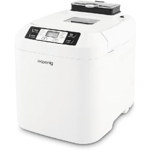 Machine A Pain Machine a pain HKoeNIG - BAKE340 - 12 programmes - 3 niveaux de cuisson - Jusqu'a 800g de pain - 550W - Blanc