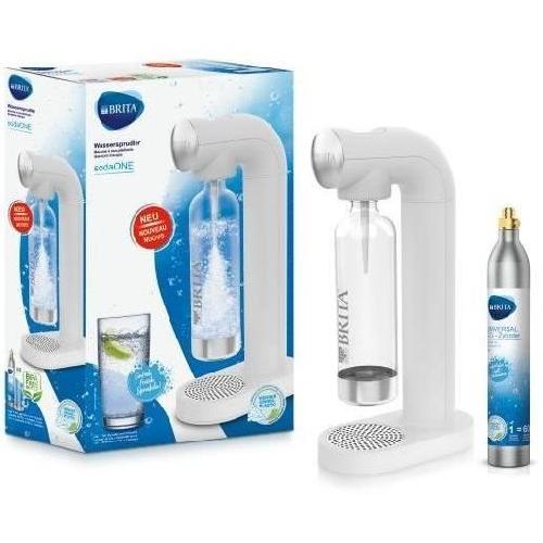 Gazeificateur - Machine A Sodas Machine a soda BRITA - SodaONE Blanche - 1 Bouteille 1L et 1 Cylindre de CO2 inclus