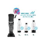 Gazeificateur - Machine A Sodas Machine a soda et eau petillante SODASTREAM - ART Noire - 2 bouteilles compatible lave-vaiselle - 1 recharge de gaz 60L