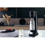 Gazeificateur - Machine A Sodas Machine a soda et eau petillante SODASTREAM - GAIA Noire - 1 bouteille compatible lave-vaisselle - 1 recharge de gaz 60L