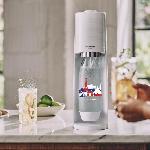 Gazeificateur - Machine A Sodas Machine a soda et eau petillante SODASTREAM - TERRA Blanche - 2 bouteilles dont 1 FUSE edition France - 1 recharge de gaz 60L