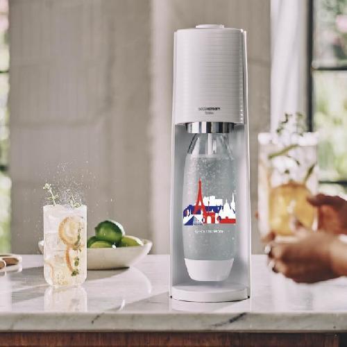 Gazeificateur - Machine A Sodas Machine a soda et eau petillante SODASTREAM - TERRA Blanche - 2 bouteilles dont 1 FUSE edition France - 1 recharge de gaz 60L