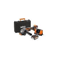 Machine Outil AEG - Meuleuse 125 mm 18V BRUSHLESS. 11000 tr/min - 2 batteries Pro lithium 5.0 Ah HD. chargeur. en coffret - BEWS18-125BL LI-502C