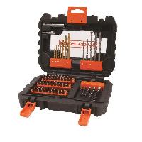 Machine Outil Coffret Percage Vissage BLACK+DECKER - A7232-XJ - 50 Accessoires - Forets. Embouts. Fraise